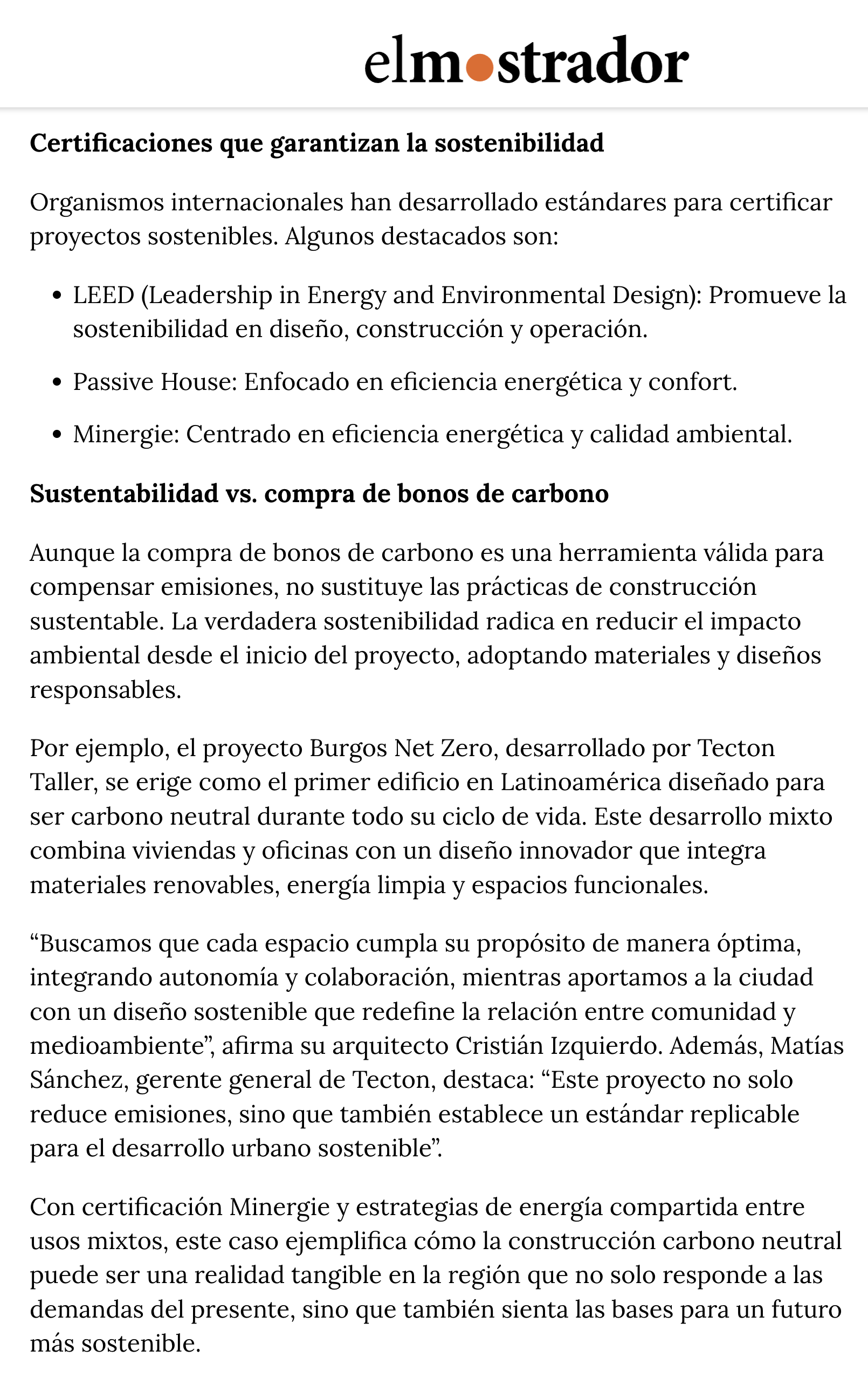 Construcción carbono neutral: una tendencia necesaria para el futuro